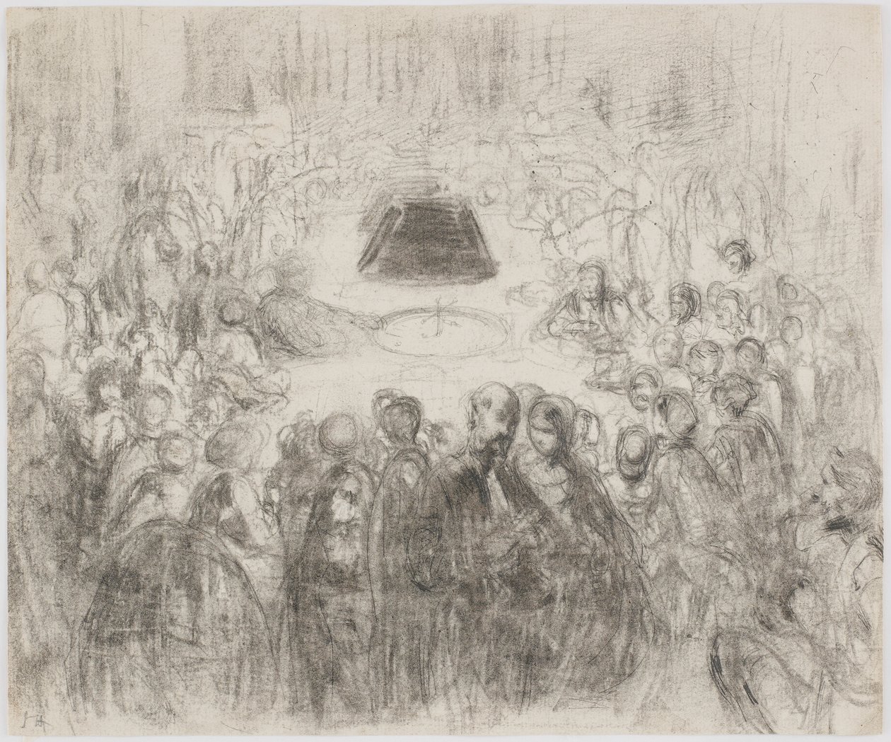 Gambling Salon v Baden-Baden, 1858. od James Abbott McNeill Whistler