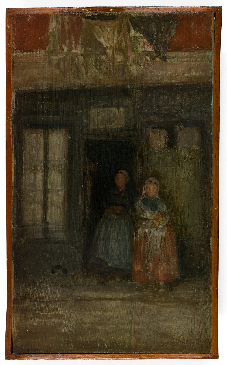 Zlatá a oranžová: 1894-95 (olej na dřevěné desce). od James Abbott McNeill Whistler
