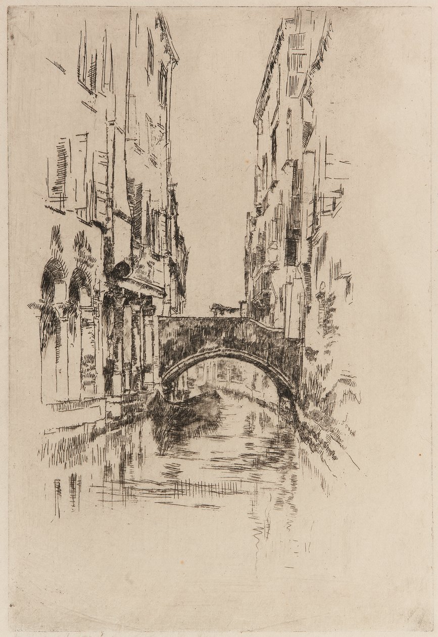 Gondola pod mostem, 1879-1880. od James Abbott McNeill Whistler