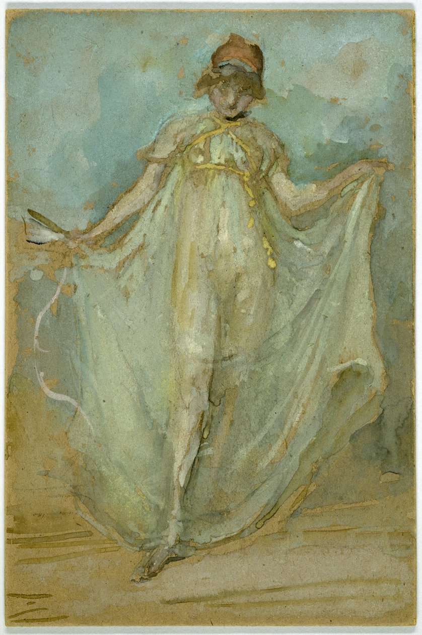 Zelená a modrá: Tanečnice, kolem roku 1893 od James Abbott McNeill Whistler