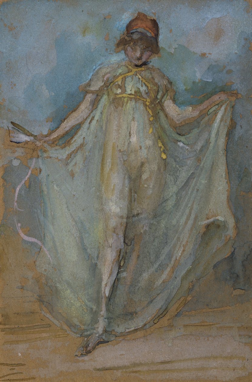 Zelená a zlatá, Tanečnice, od James Abbott McNeill Whistler