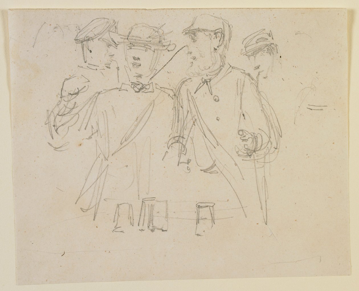 Skupina čtyř mužů, 1858. od James Abbott McNeill Whistler