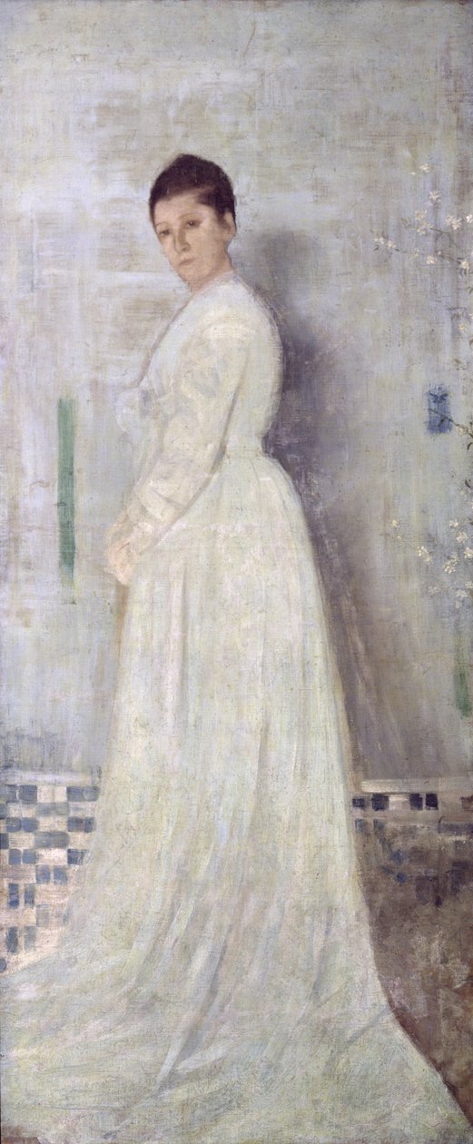 Harmony in White and Blue, cca 1860 (olej na plátně) od James Abbott McNeill Whistler