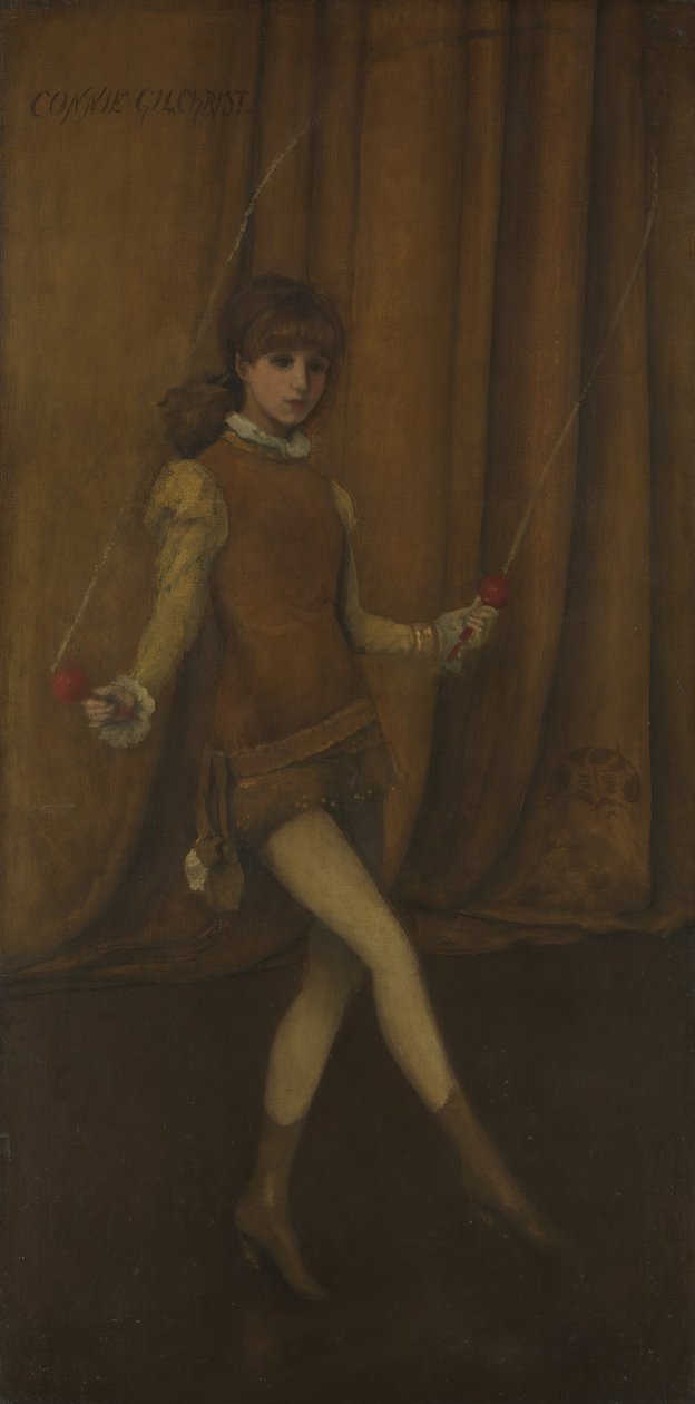 Harmonie ve žluté a zlaté: The Gold GirlConnie Gilchrist, ca. 1876-77. od James Abbott McNeill Whistler