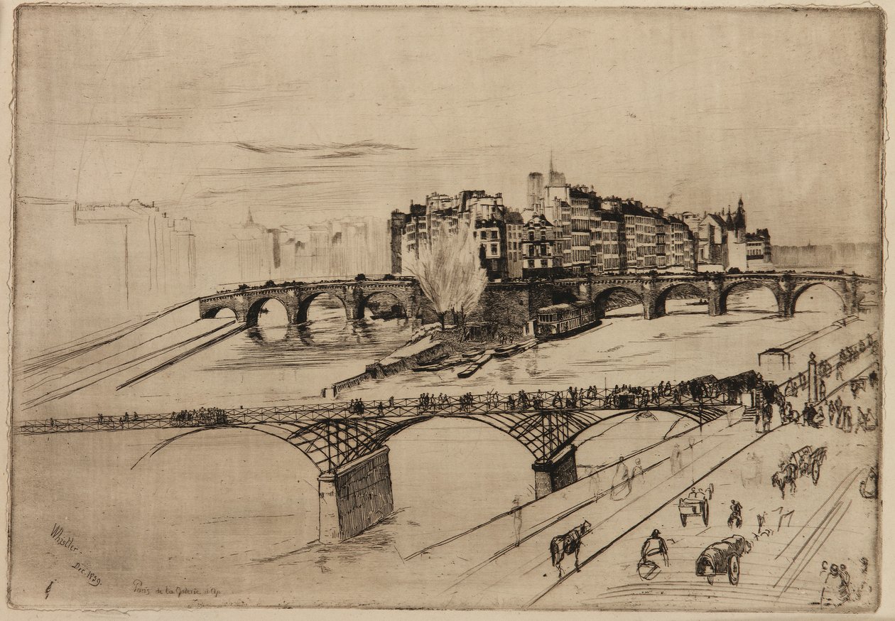 Isle of the City, Paříž, 1859. od James Abbott McNeill Whistler