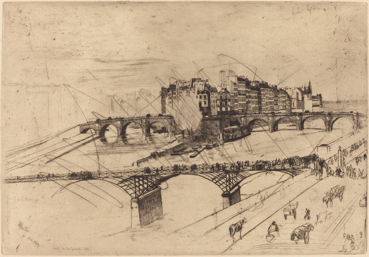 Isle of the City, Paříž, 1859. od James Abbott McNeill Whistler