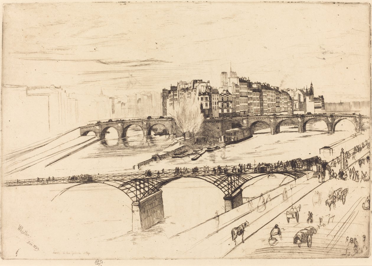 Isle of the City, Paříž, 1859. od James Abbott McNeill Whistler