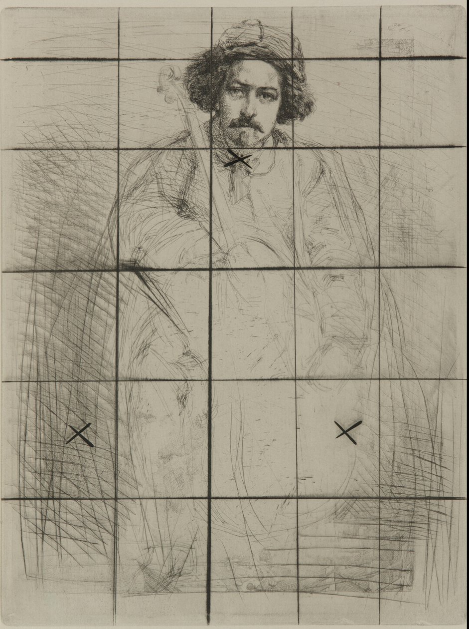 J. Becquet, sochař, 1859. od James Abbott McNeill Whistler