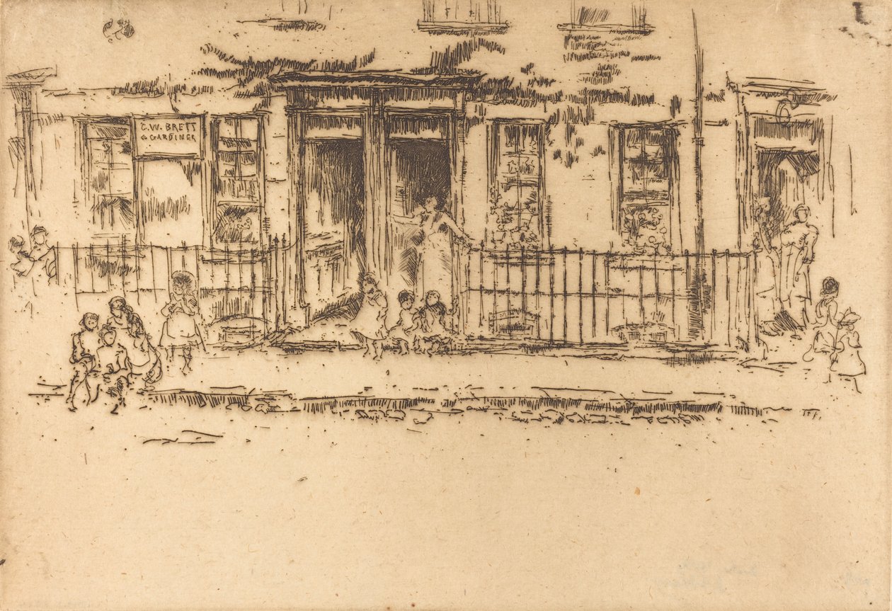 Justice Walk - Chelsea, c. 18861888. od James Abbott McNeill Whistler