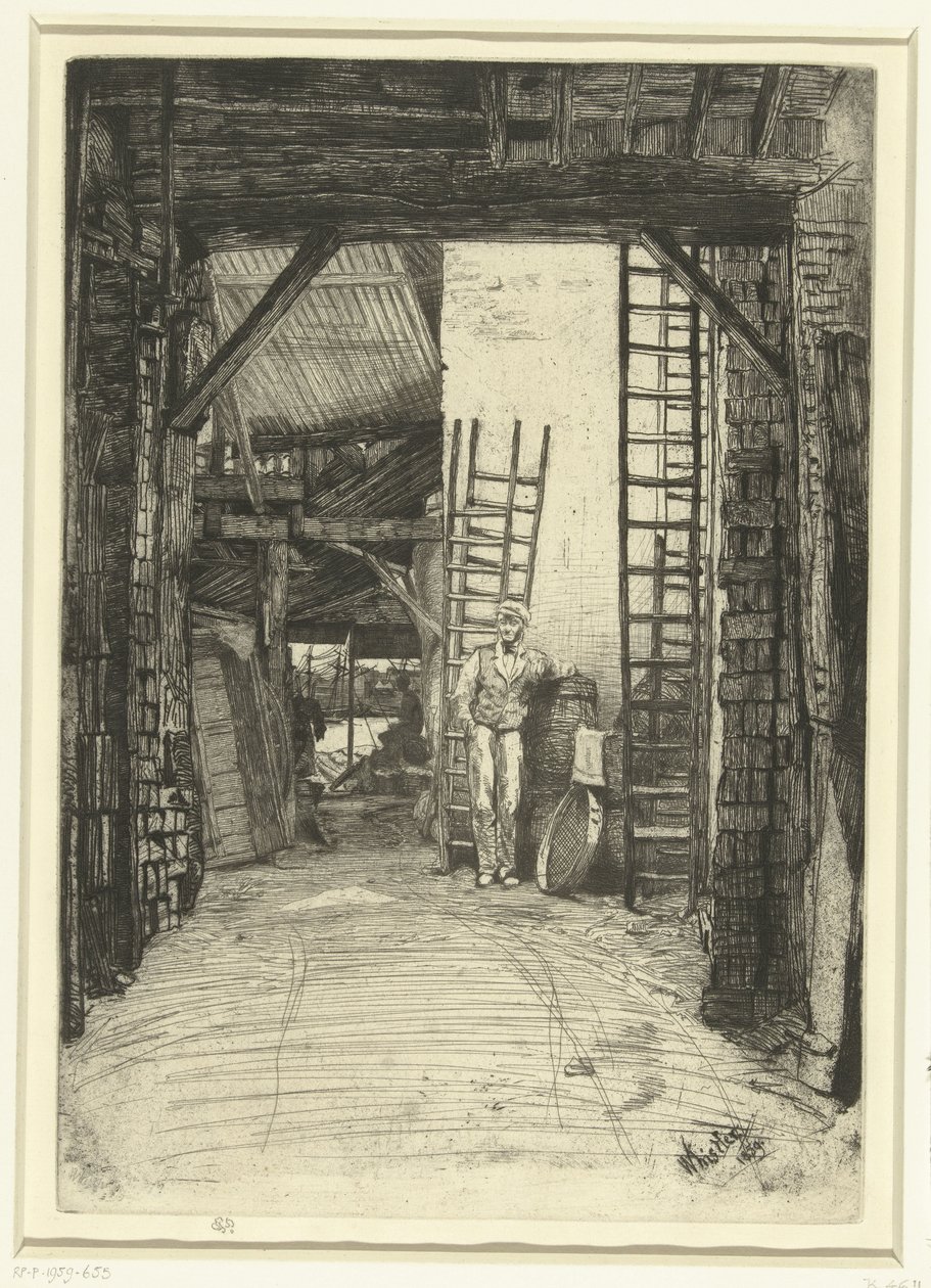 Kalkbrander Hořák na vápno Šestnáct leptů scén na Temži a dalších témat (název série) od James Abbott McNeill Whistler
