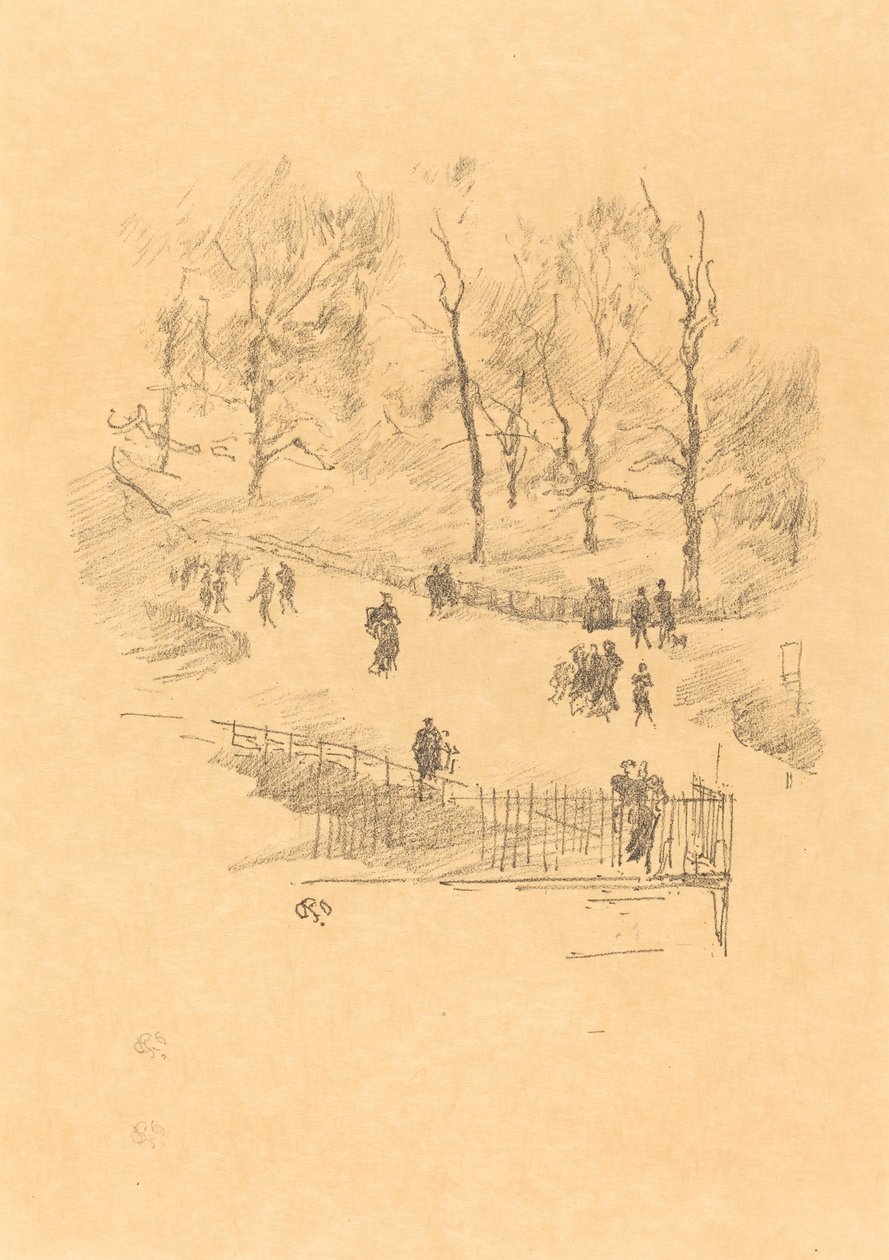 Kensingtonské zahrady, 1896. od James Abbott McNeill Whistler