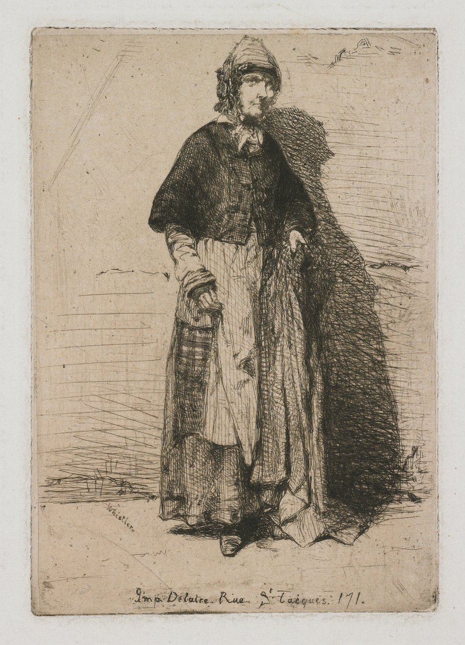 Matka Gérardová z Dvanácti leptů podle přírody od James Abbott McNeill Whistler