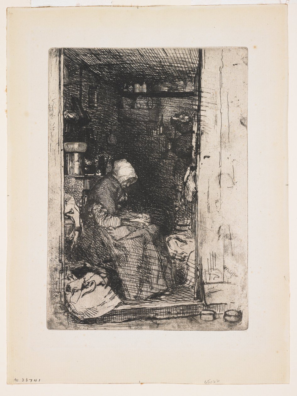Stará hadrářka z Dvanácti leptů podle přírody od James Abbott McNeill Whistler