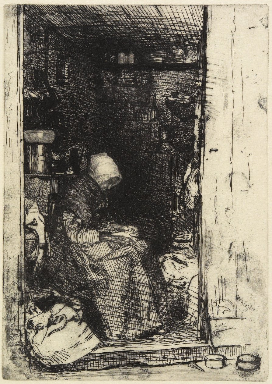 La Vieille aux Loques z "Dvanáct leptů z přírody" od James Abbott McNeill Whistler
