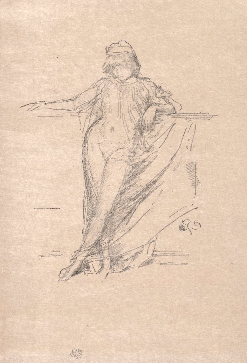 Malá zahalená postava naklánějící se, 1894. od James Abbott McNeill Whistler