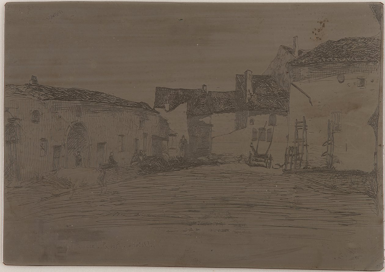 Liverdun. Jeden z dvanácti leptů z přírody, 1858. od James Abbott McNeill Whistler