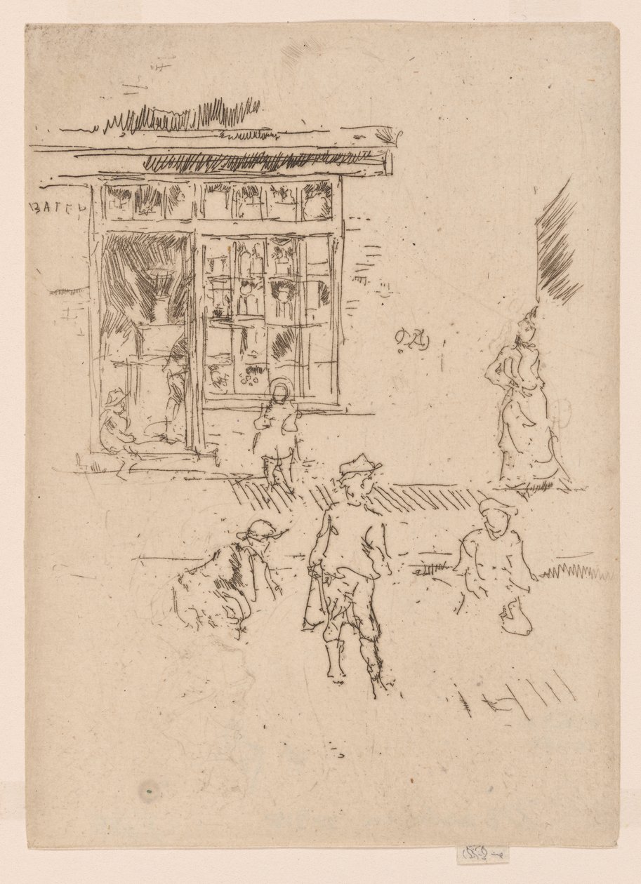 Mramory, asi 1886-88 (lept; tuš na papíře) od James Abbott McNeill Whistler