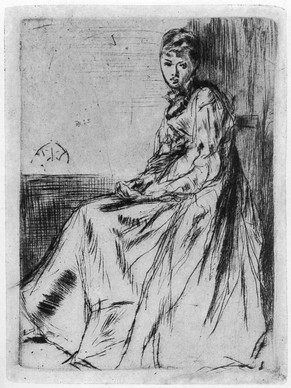 Maude, Sedící, 19. století 1904. od James Abbott McNeill Whistler