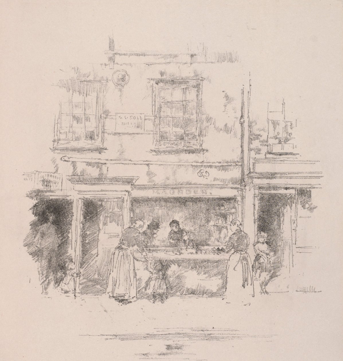 Maunders Fish Shop, Chelsea, 1890. od James Abbott McNeill Whistler