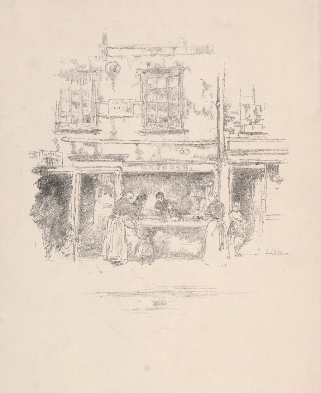 Maunders Fish Shop, Chelsea, 1890. od James Abbott McNeill Whistler