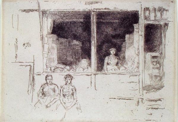 Obchod s melouny, Houndsditch od James Abbott McNeill Whistler