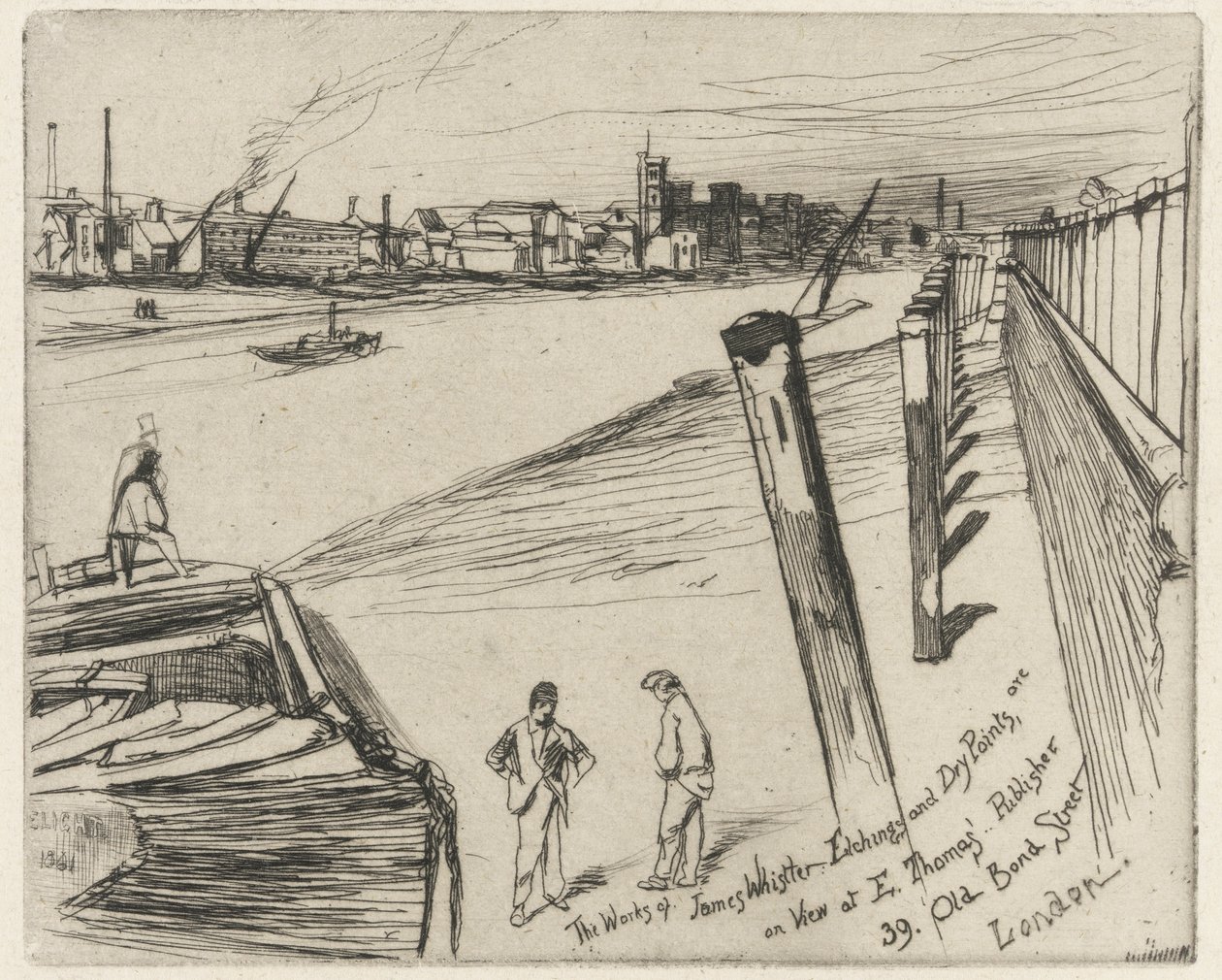Millbank, 1861 (lept na papíře) od James Abbott McNeill Whistler