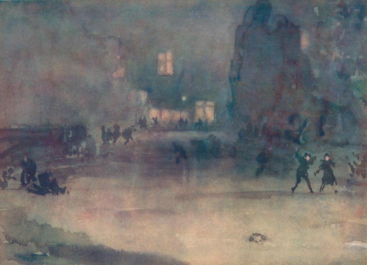 Nokturno - Amsterdam ve sněhu, 1882, 1904 od James Abbott McNeill Whistler