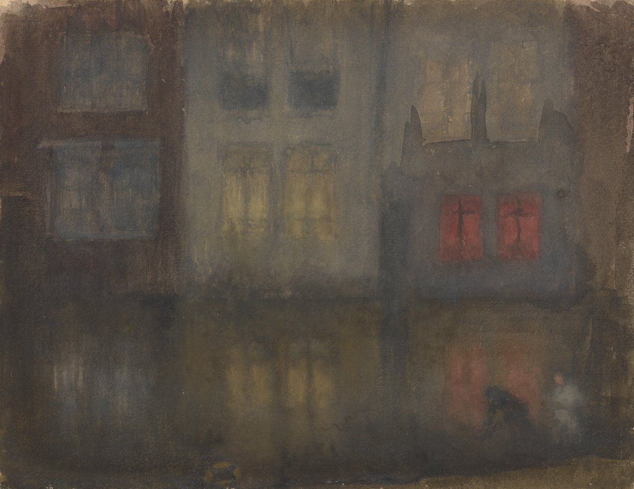 Nokturno: Black and RedBack Canal, Holandsko, 1882. od James Abbott McNeill Whistler
