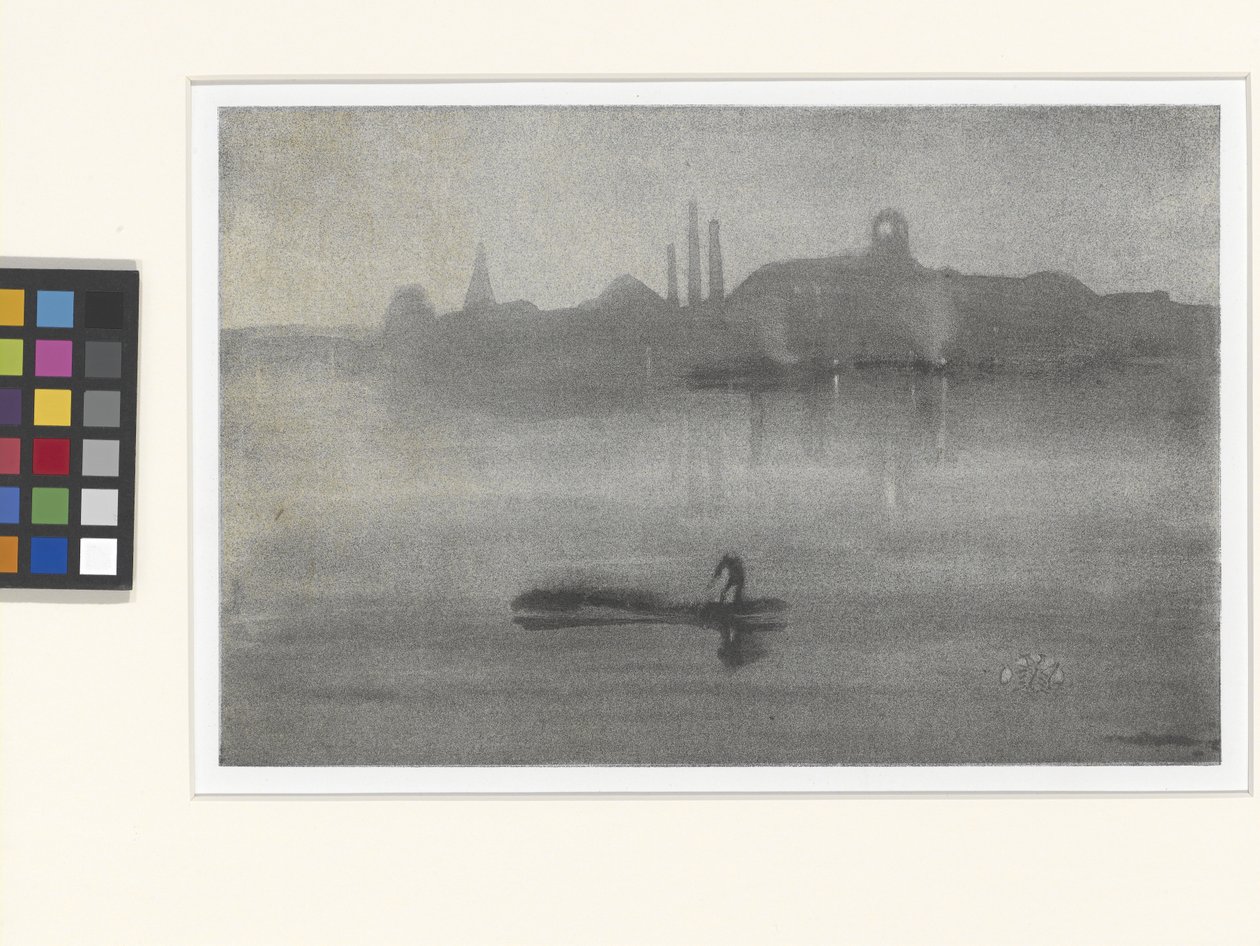 Nocturne: The Thames At Battersea (litotinta) od James Abbott McNeill Whistler