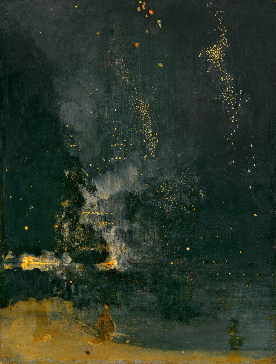 Nokturno v černé a zlaté, padající raketa, 1875 od James Abbott McNeill Whistler