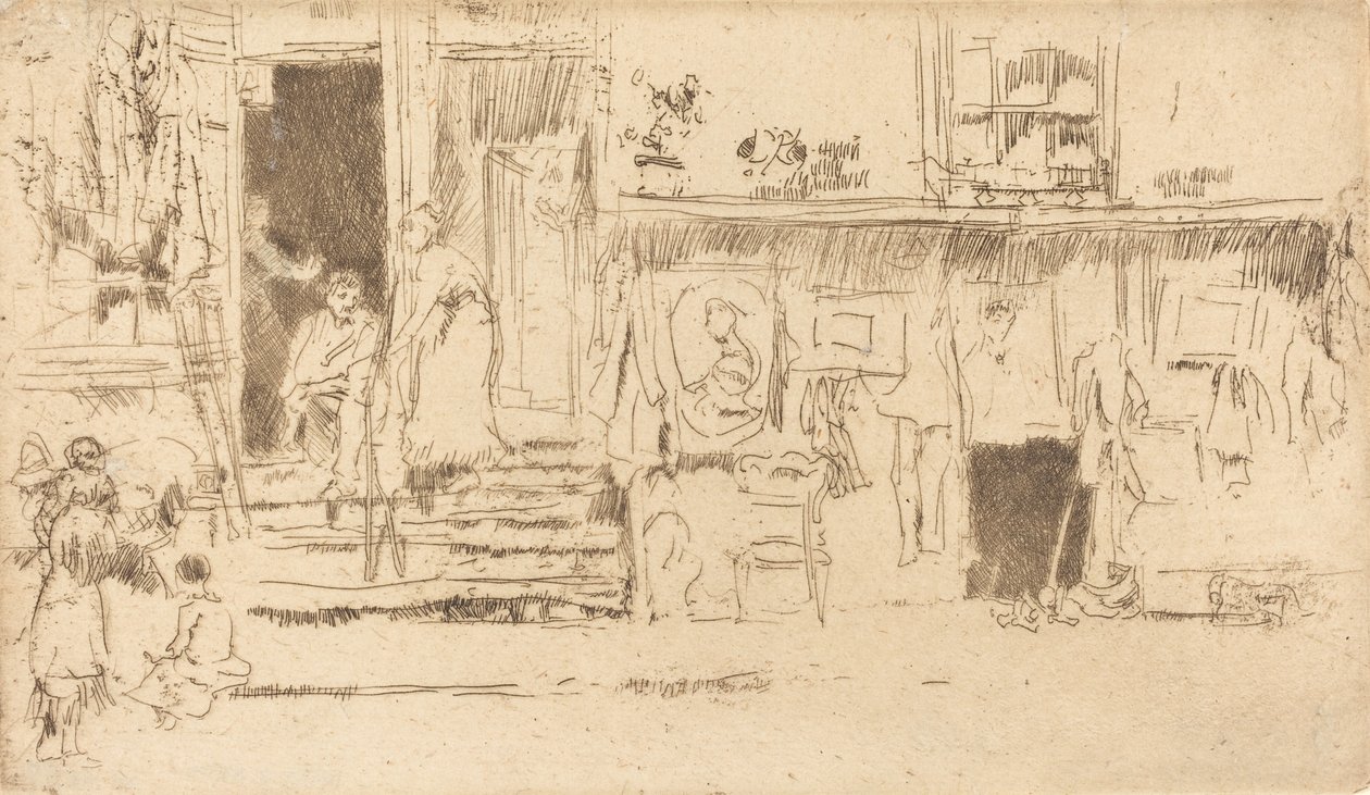 Obchod se starým oblečením, č.II, c. 18841886. od James Abbott McNeill Whistler