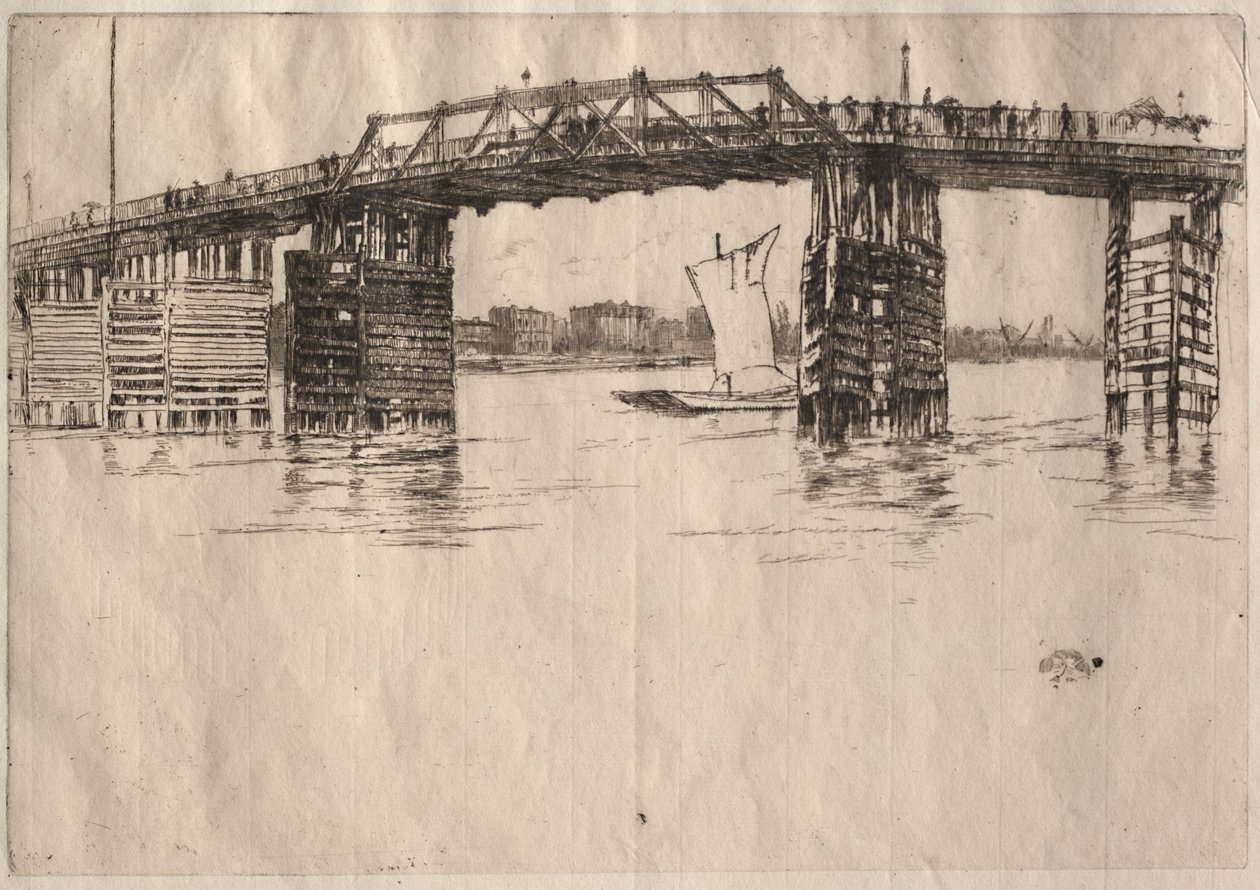 Starý most Battersea. od James Abbott McNeill Whistler