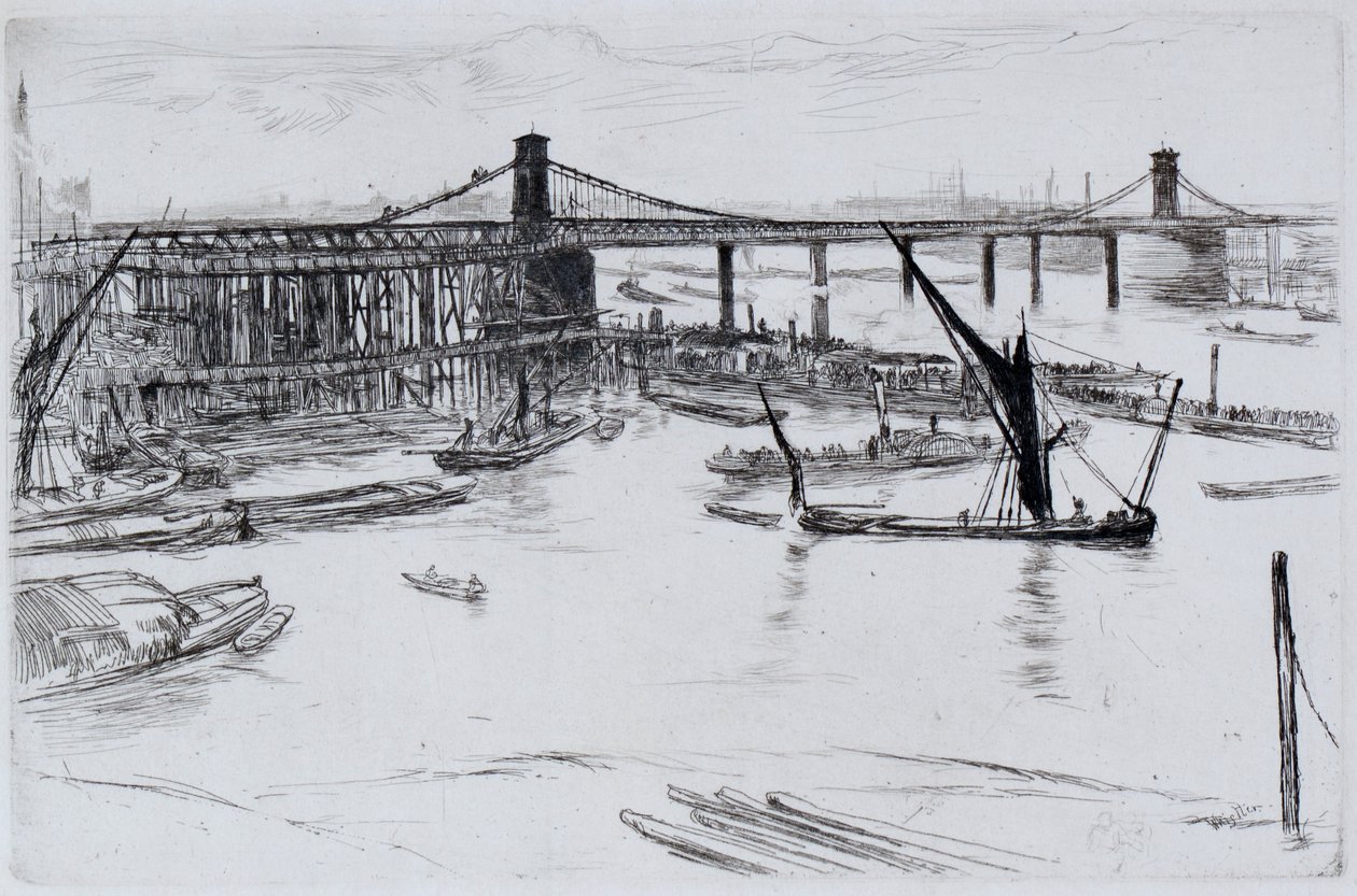 Starý Hungerford Bridge od James Abbott McNeill Whistler