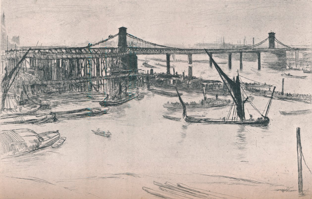 Old Hungerford Bridge, 1861, 1903 od James Abbott McNeill Whistler