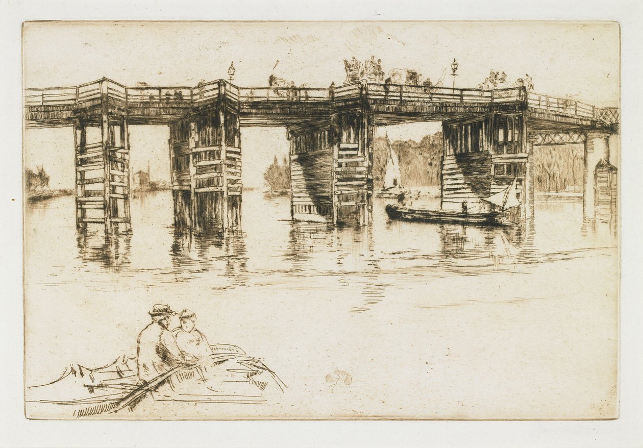 Starý most v Putney od James Abbott McNeill Whistler