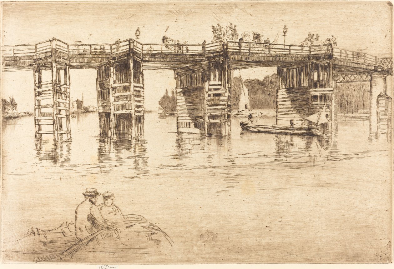 Old Putney Bridge, 1879. od James Abbott McNeill Whistler