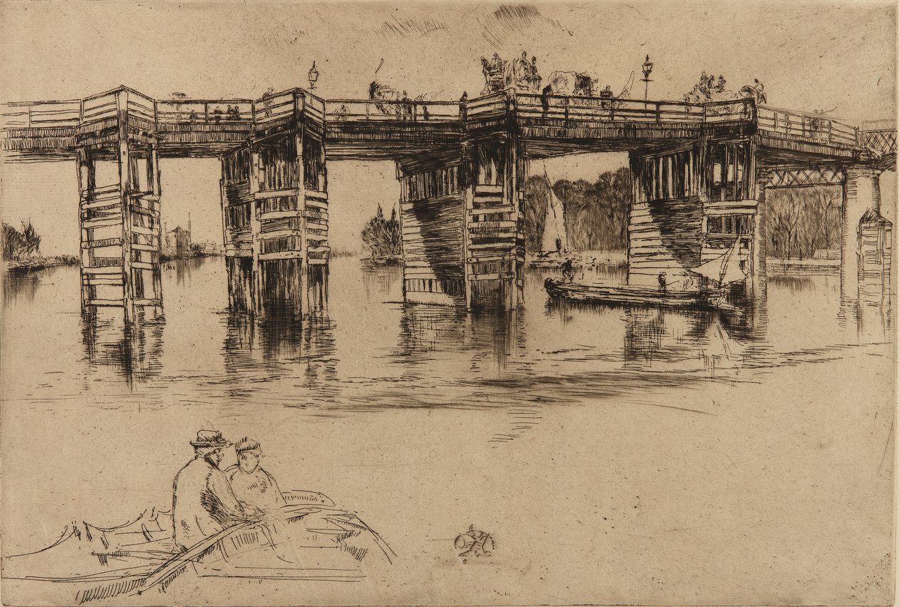Old Putney Bridge, 1879. od James Abbott McNeill Whistler