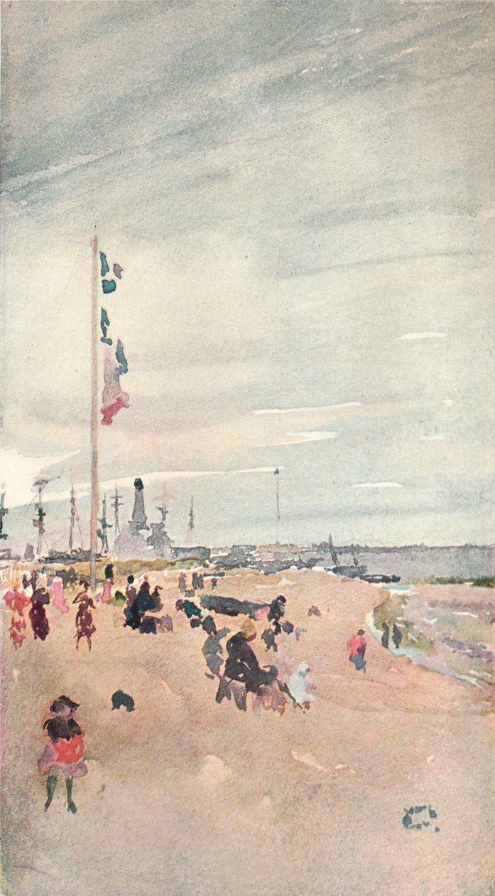 Na mořském pobřeží, c1883 1903-1904 od James Abbott McNeill Whistler