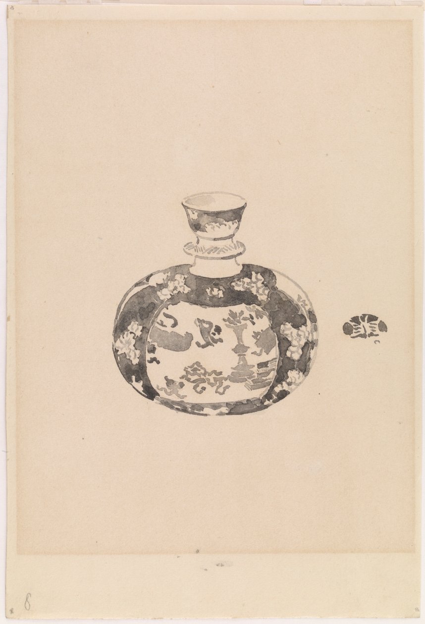 Vejčitý zázvorový džbán s víčkem ve tvaru zvonu, 1878. od James Abbott McNeill Whistler