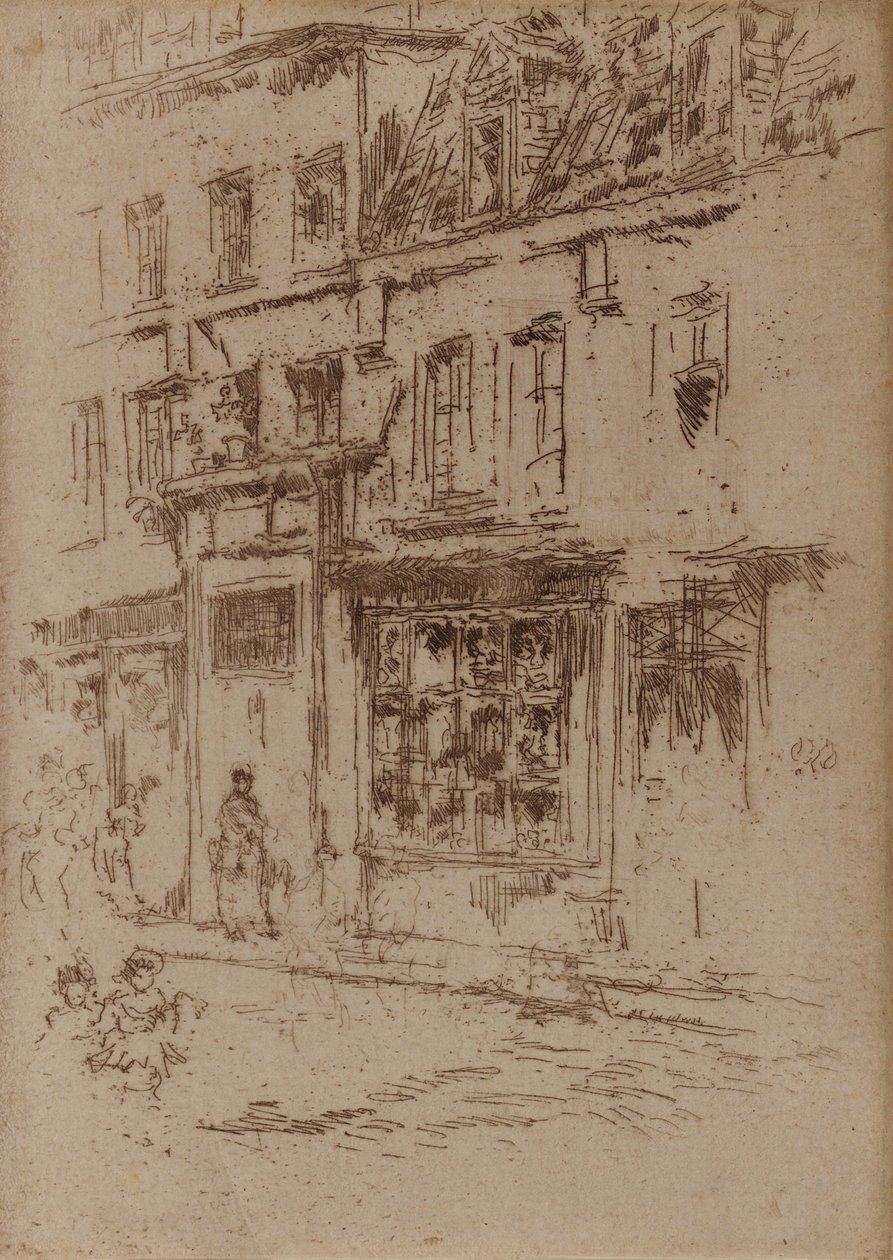 Little Butter Street, Brusel, 1887. od James Abbott McNeill Whistler