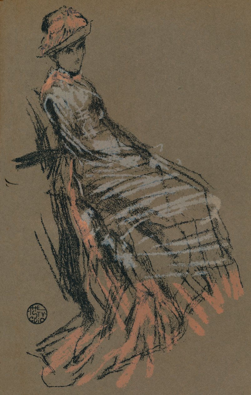 Portrétní studie v pastelu, c19. století, 1903 od James Abbott McNeill Whistler