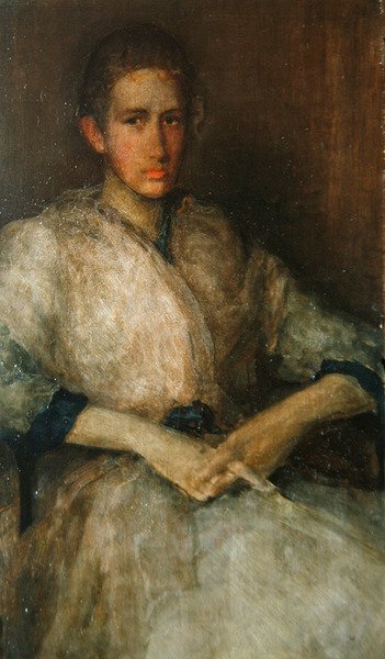 Portrét Ellen Sturgis Hooperové, kolem roku 1890 (olej na dřevěné desce) (viz také 419724) od James Abbott McNeill Whistler