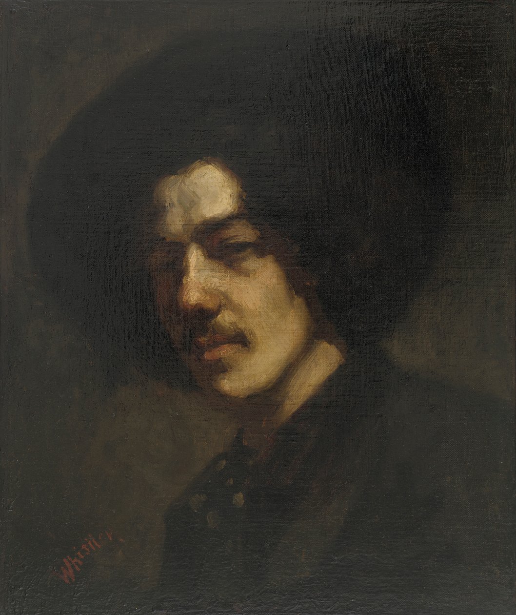 Portrét Whistlera s kloboukem, 1857-1859. od James Abbott McNeill Whistler