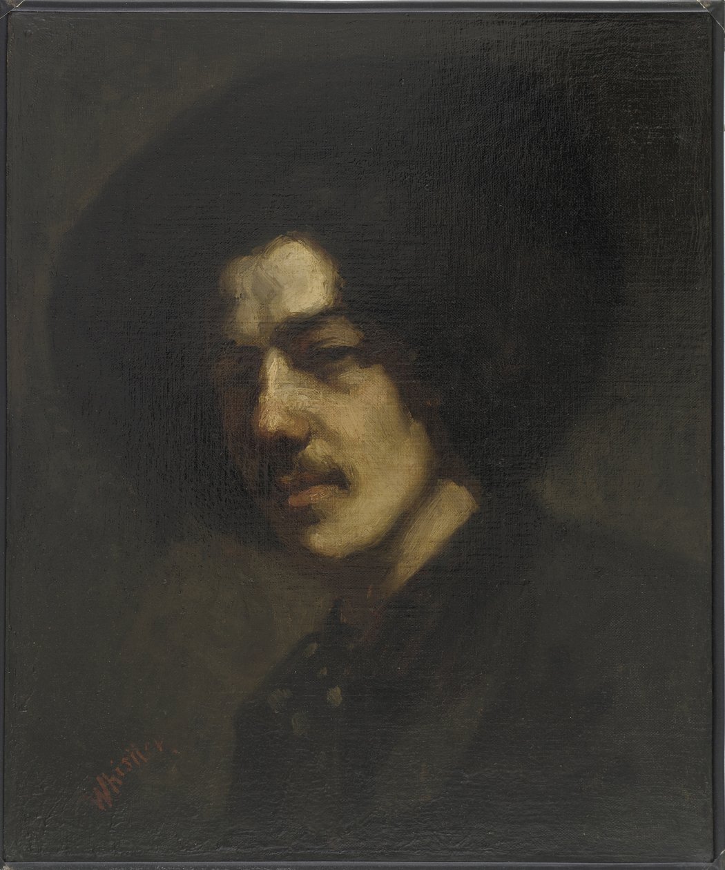 Portrét Whistlera s kloboukem, 1857-59 od James Abbott McNeill Whistler