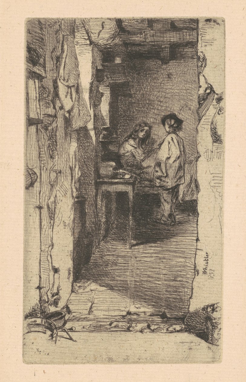 Rag Pickers, Mouffetard Quarter, Paříž, 1858. od James Abbott McNeill Whistler
