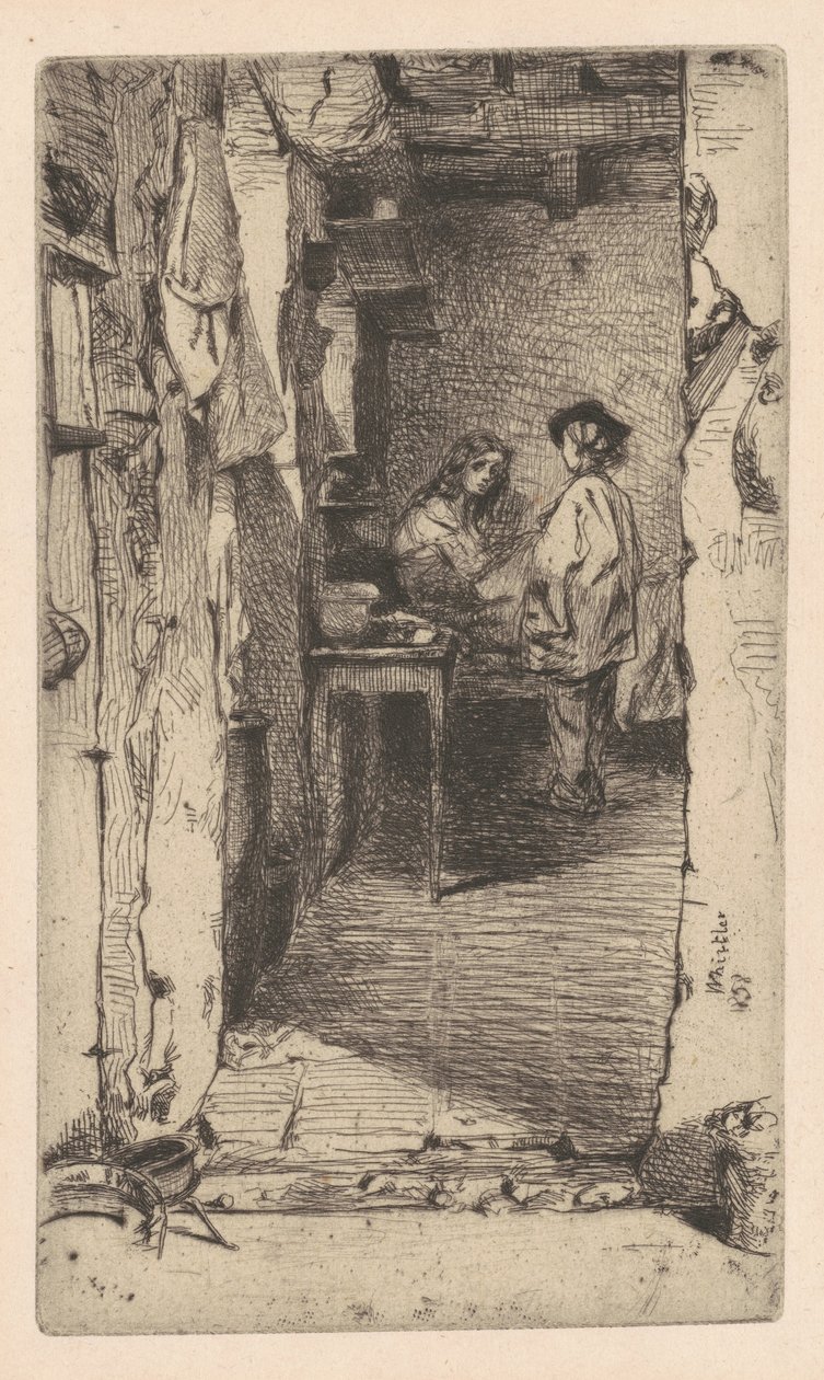 Rag Pickers, Mouffetard Quarter, Paříž, 1858. od James Abbott McNeill Whistler