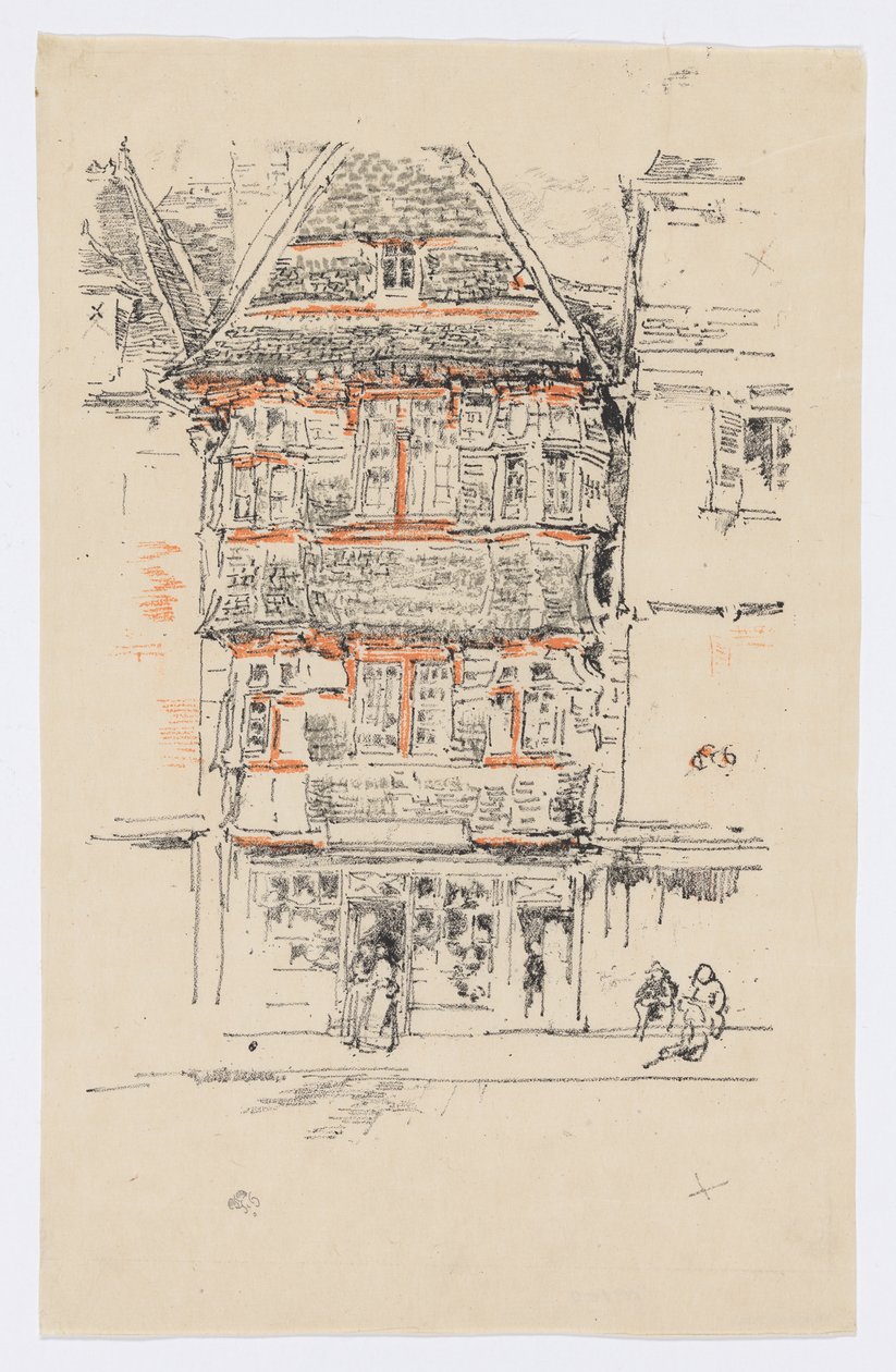 Červený dům, Paimpol od James Abbott McNeill Whistler