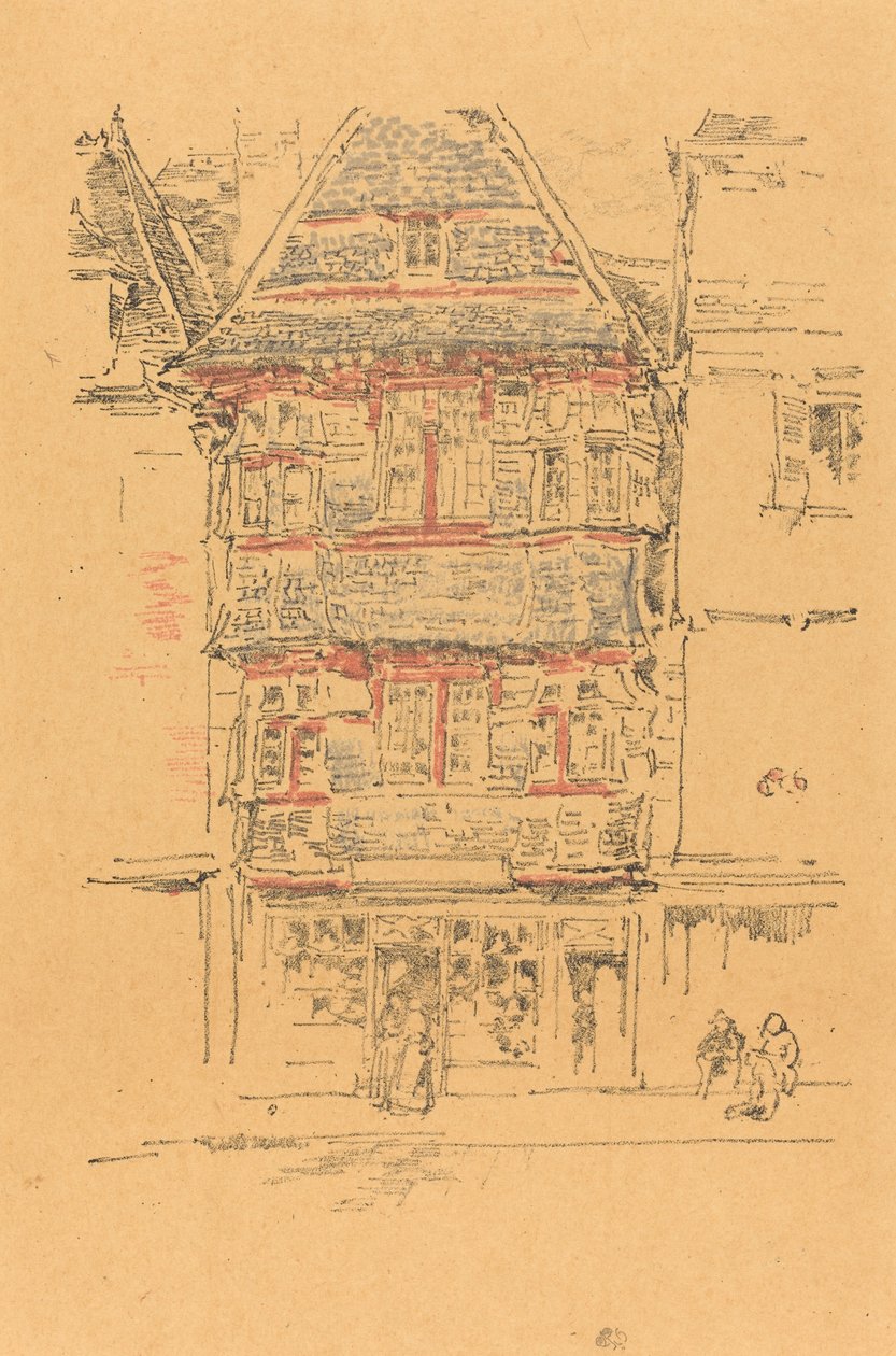 Červený dům, Paimpol, 1893. od James Abbott McNeill Whistler