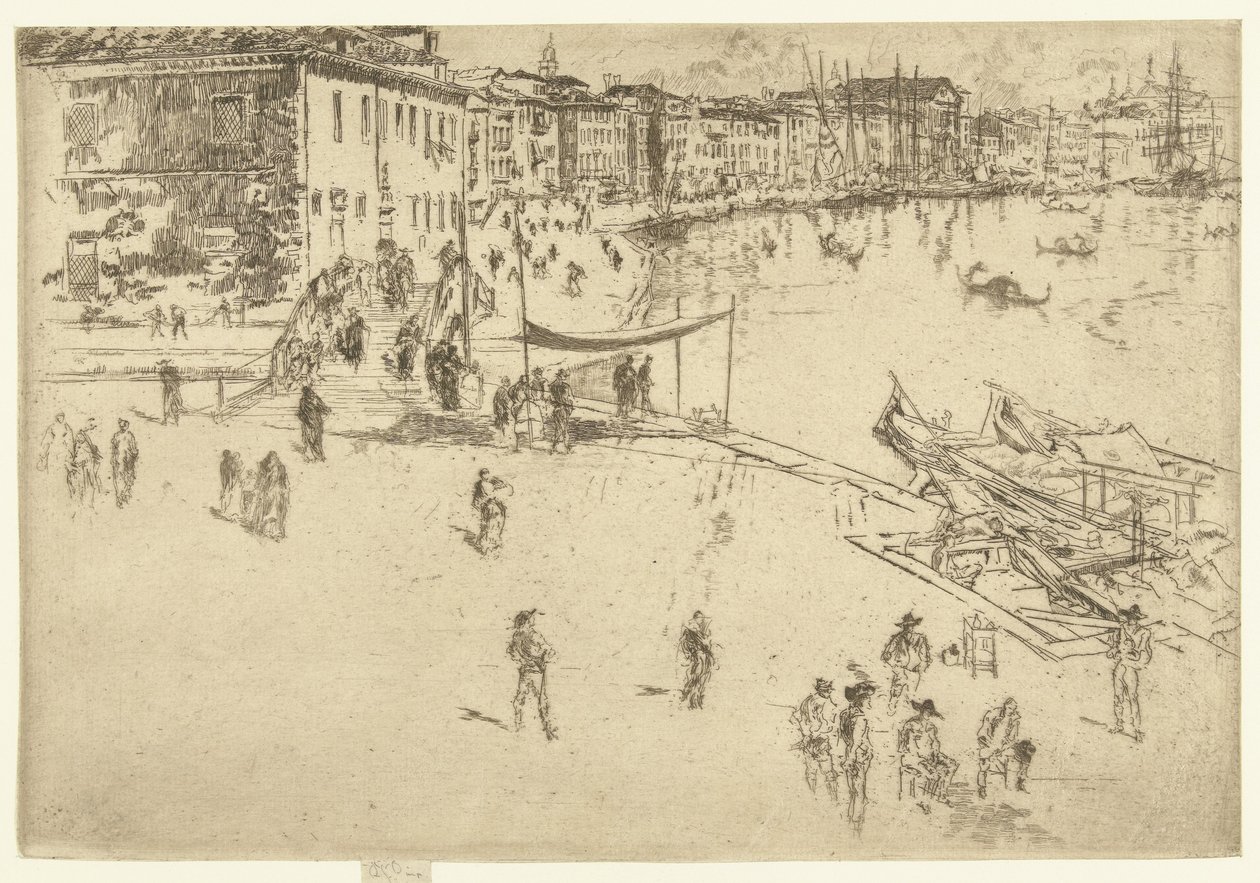 Riva del Sciavoni Riva, nr. 2 Sada dvaceti šesti leptů (název série) od James Abbott McNeill Whistler
