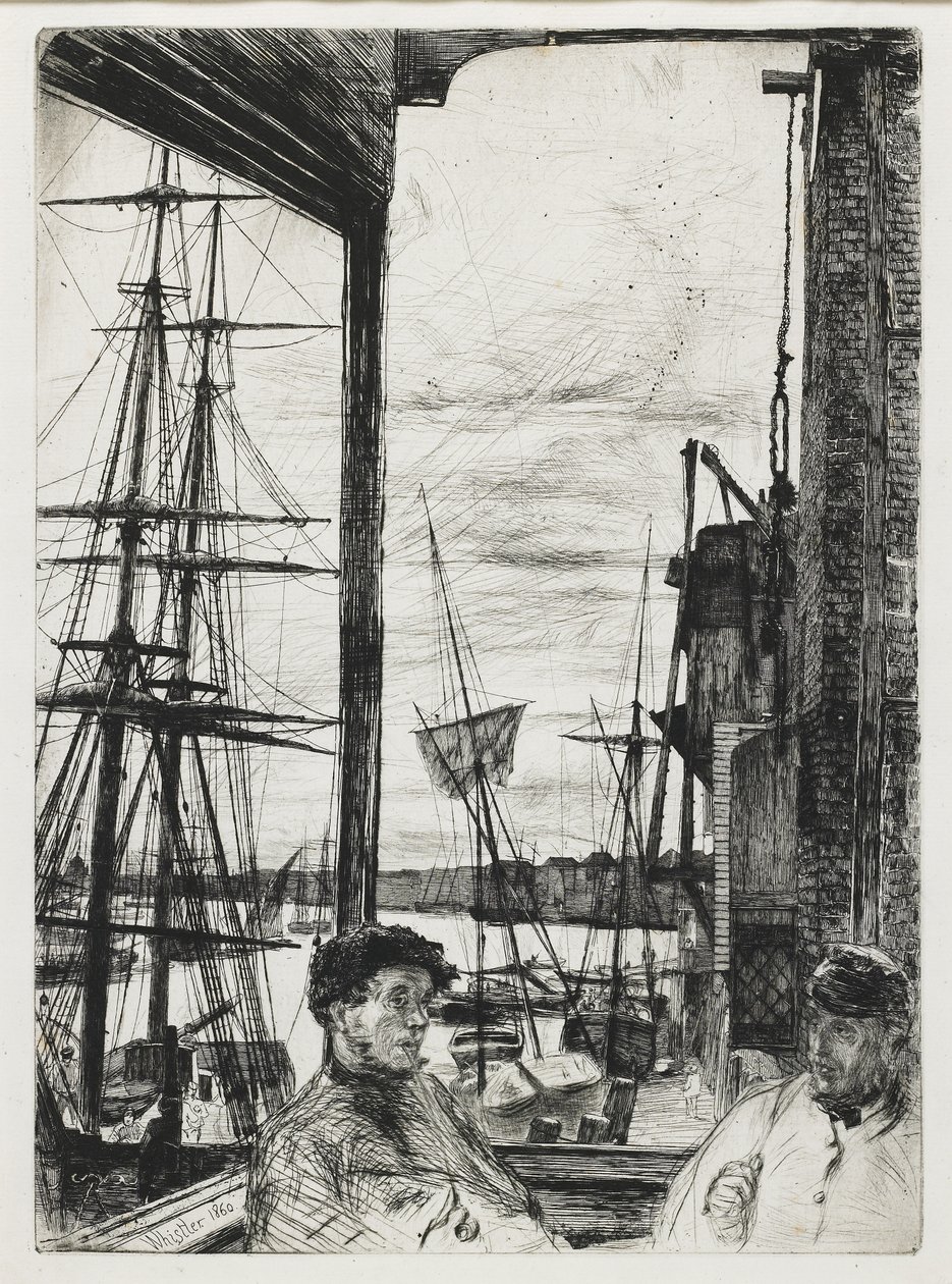 Rotherhithe z „Šestnáct leptů scén na Temži a další předměty“ od James Abbott McNeill Whistler